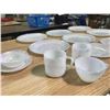 Image 2 : FLUT OF LUSTER WARE DISHES 6 BIG PLATES 3 SMALL 2 COFFEE CUPS 1 TEA CUP 1 BOWL 1 SAUCER