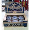 Image 2 : 6 TINS OF HALVAH W/ CARDBOARD ADVERTISING CASE (TINS UNOPENED)
