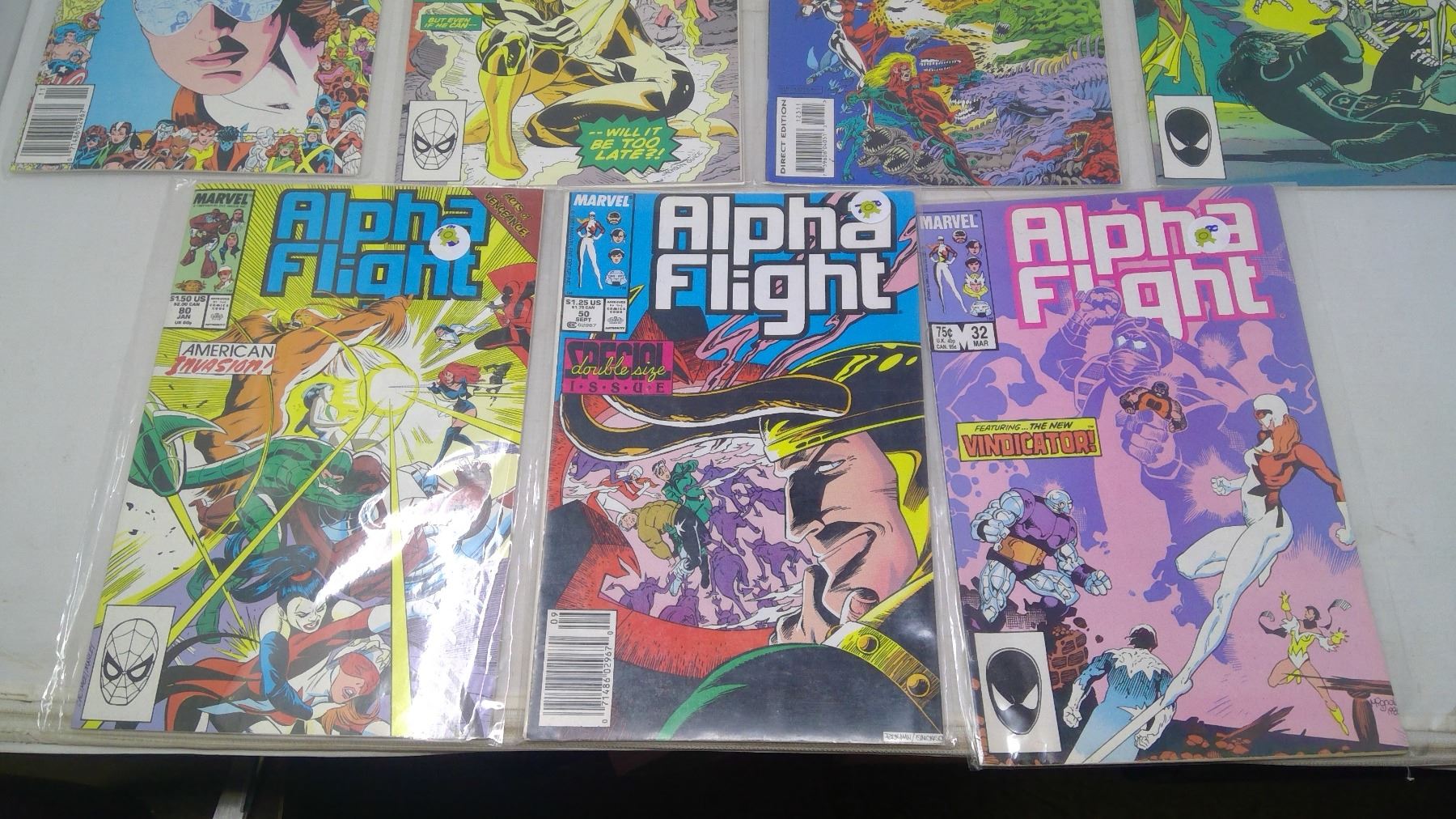 7 MARVEL "ALPHA FIGHT" COMICS