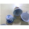 Image 3 : 4 BLUE ROSE TEACUPS AND BELL