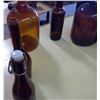 Image 3 : LOT OF BROWN GLASS JUGS