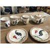 Image 2 : ROOSTER PLATES/ TEAPOT/CUP
