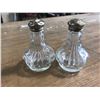 Image 2 : VERY OLD CLEAR GLASS SALT +PEPPER