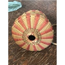 VINTAGE WEAVED BASKET- WOOL HOLDER