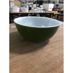 LARGE DARK GREEN PYEX BOWL