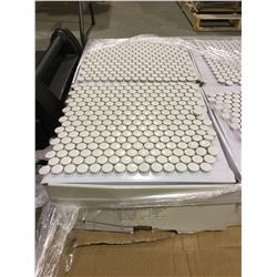 Deco Tile - Gloss Snow White Penny Rounds Series Floor Tiles - 310mm x 315mm - 22/Case