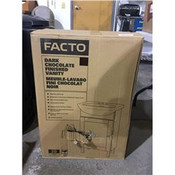 Facto Dark Chocolate Finished Vanity (20" x 15.3" x 34" H)