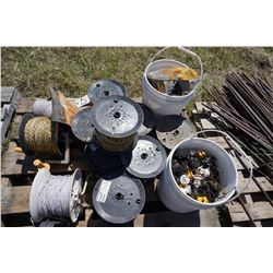 Electric fence equipment, rolls of wire