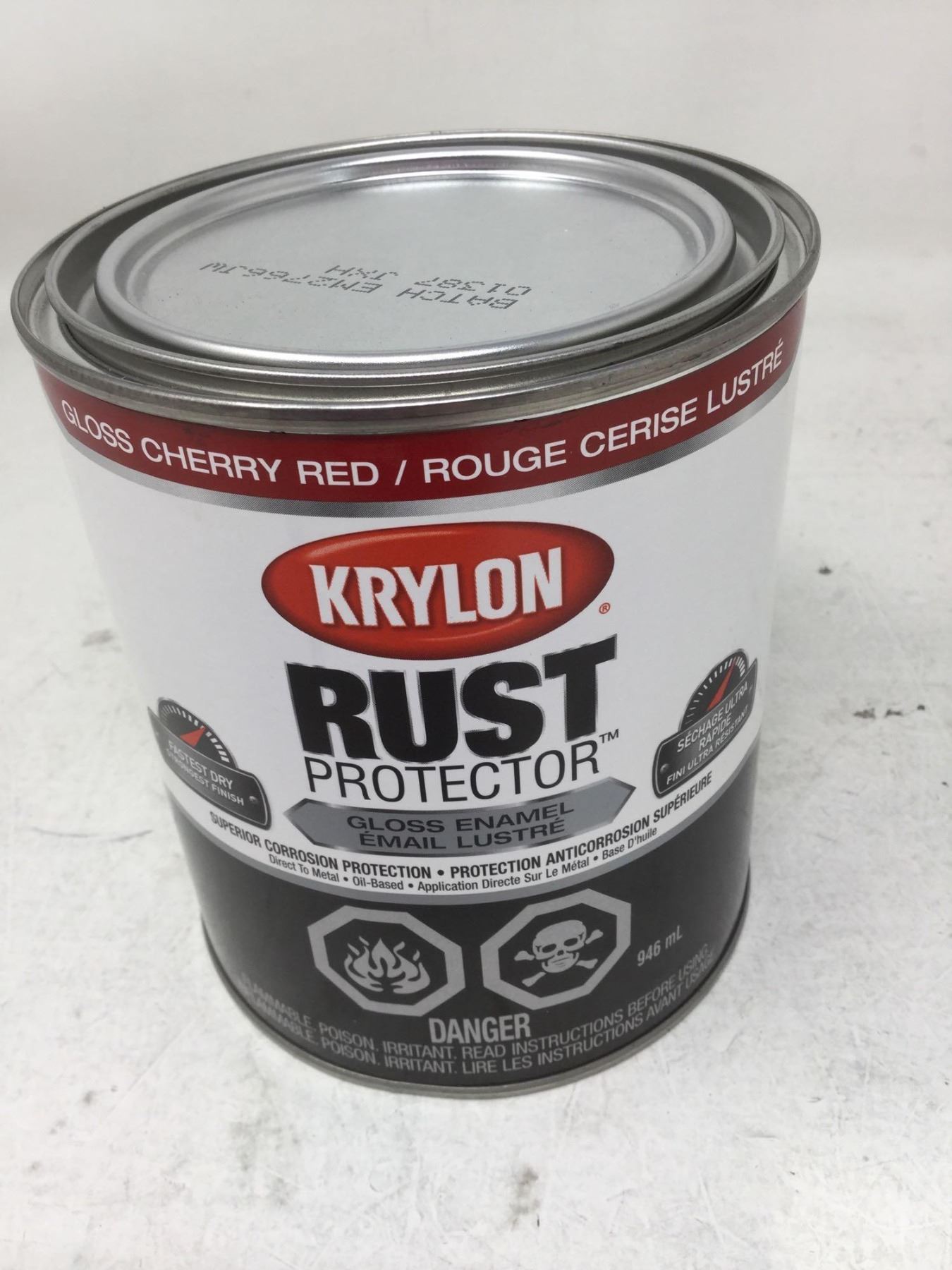 Krylon Rust Protector Gloss Enamel- Gloss Cherry Red (946ml)