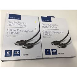 Insignia DisplayPort to HDMI Cable- 6ft