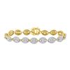 Image 1 : 5 & 5/8 CTW Mens Round Diamond Gucci Link Fashion Bracelet 10kt Yellow Gold - REF-287X8T