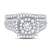 Image 2 : 1 & 1/4 CTW Round Diamond Bridal Wedding Engagement Ring 10kt White Gold - REF-101T9K