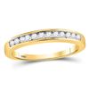 Image 1 : 1/4 CTW Round Diamond Wedding Channel Set Ring 14kt Yellow Gold - REF-26Y3X