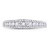 Image 2 : 1/2 CTW Round Diamond Anniversary Ring 14kt White Gold - REF-41K9R