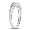 Image 3 : 1/2 CTW Round Diamond Anniversary Ring 14kt White Gold - REF-41K9R