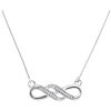 Image 1 : 1/20 CTW Round Diamond Infinity Pendant 10kt White Gold - REF-11M9A