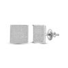 Image 1 : 7/8 CTW Round Diamond Square Earrings 10kt White Gold - REF-27X5T