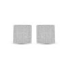 Image 2 : 7/8 CTW Round Diamond Square Earrings 10kt White Gold - REF-27X5T