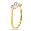 Image 3 : 1/6 CTW Round Diamond Infinity Fashion Ring 10kt Yellow Gold - REF-11H9W