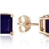 Image 1 : Genuine 2.9 ctw Sapphire Earrings 14KT Yellow Gold - REF-36V3W
