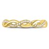Image 2 : 1/10 CTW Round Diamond Fashion Braided Ring 10kt Yellow Gold - REF-18X3T