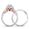 Image 3 : 1 & 3/4 CTW Round Diamond Bridal Wedding Engagement Ring 14kt Two-tone Gold - REF-311A9N