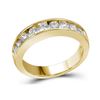 Image 2 : 1 CTW Round Diamond Wedding Channel Set Ring 14kt Yellow Gold - REF-105N5Y