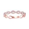 Image 1 : 1/5 CTW Round Diamond Twisted Stackable Ring 10kt Rose Gold - REF-19X2T