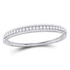 Image 1 : 5 CTW Round Diamond 3-Row Bangle Bracelet 14kt White Gold - REF-455W9F