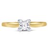 Image 2 : 3/4 CTW Princess Diamond Solitaire Bridal Wedding Engagement Ring 14kt Yellow Gold - REF-143W9F