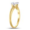 Image 3 : 3/4 CTW Princess Diamond Solitaire Bridal Wedding Engagement Ring 14kt Yellow Gold - REF-143W9F