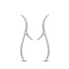 Image 2 : 1/5 CTW Round Diamond Slender Climber Earrings 10kt Yellow Gold - REF-21W5F