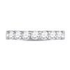 Image 2 : 3/4 CTW Round Diamond Single Row Comfort Wedding Ring 14kt White Gold - REF-71R9H