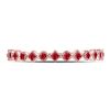Image 2 : 1/5 CTW Round Ruby Square Dot Stackable Ring 10kt Rose Gold - REF-11N9Y