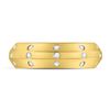 Image 2 : 1/6 CTW Round Diamond Wedding Machine-Set Ring 14kt Yellow Gold - REF-41Y9X