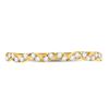 Image 2 : 1/5 CTW Round Diamond Zigzag Stackable Ring 10kt Yellow Gold - REF-15R5H