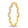 Image 3 : 1/5 CTW Round Diamond Zigzag Stackable Ring 10kt Yellow Gold - REF-15R5H