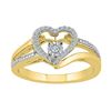 Image 1 : 1/10 CTW Round Diamond Heart Moving Twinkle Ring 10kt Yellow Gold - REF-20F3M