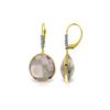 Image 1 : Genuine 36.15 ctw Amethyst & Diamond Earrings 14KT Yellow Gold - REF-95T5A