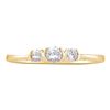 Image 1 : 1/4 CTW Round Diamond 3-stone Bridal Wedding Engagement Ring 14kt Yellow Gold - REF-21R5H
