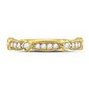 Image 2 : 1/4 CTW Round Diamond Milgrain Pinched Ring 10kt Yellow Gold - REF-24F3M