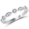 Image 1 : 1/10 CTW Round Diamond Classic Stackable Ring 14kt White Gold - REF-18R3H