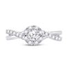 Image 2 : 1/2 CTW Round Diamond Solitaire Bridal Wedding Engagement Ring 14kt White Gold - REF-60M3A