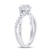 Image 3 : 1/2 CTW Round Diamond Solitaire Bridal Wedding Engagement Ring 14kt White Gold - REF-60M3A