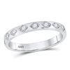 Image 1 : 1/5 CTW Round Diamond Flush Diamond Shape Ring 10kt White Gold - REF-20W3F