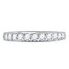 Image 2 : 1/2 CTW Machine Set Round Diamond Single Row Wedding Ring 14kt White Gold - REF-47W9F