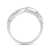 Image 3 : 1/3 CTW Round Diamond Infinity Ring 10kt White Gold - REF-26X3T