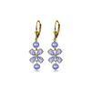 Image 1 : Genuine 5.32 ctw Tanzanite Earrings 14KT Yellow Gold - REF-75Y2F