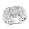 Image 2 : 1 & 1/5 CTW His & Hers Round Diamond Solitaire Matching Bridal Wedding Ring 14kt Two-tone Gold - REF