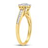 Image 3 : 1/2 CTW Round Diamond Solitaire Bridal Wedding Engagement Ring 14kt Yellow Gold - REF-47F9M
